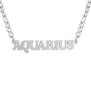 Aquarius Necklace Zodiac Stainless Steel